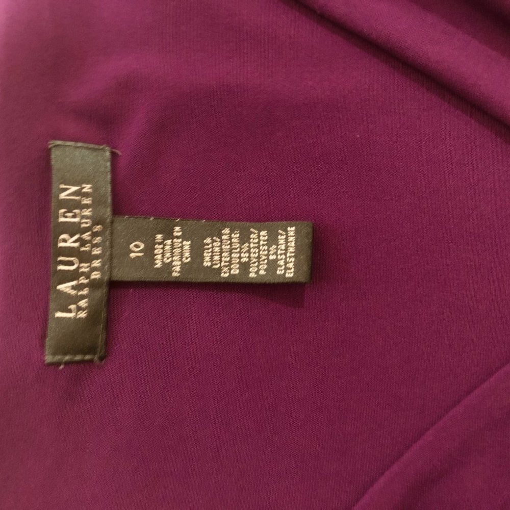 Dark Purple Ralph Lauren dress, size 10 - Picture 6 of 7